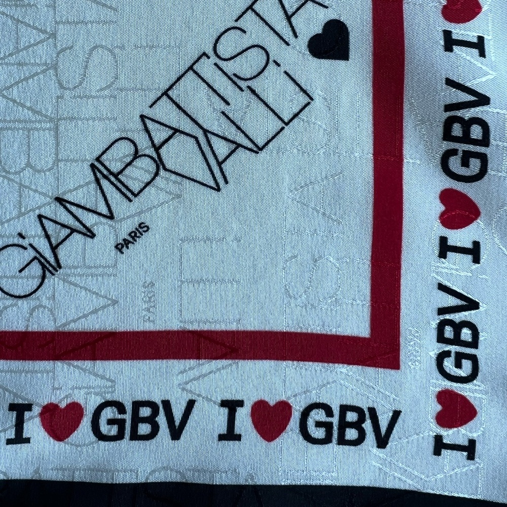 NWT Giambattista Valli Red Silk Scarf